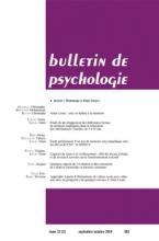 Bulletin de psychologie. Hommage à Alain Lieury